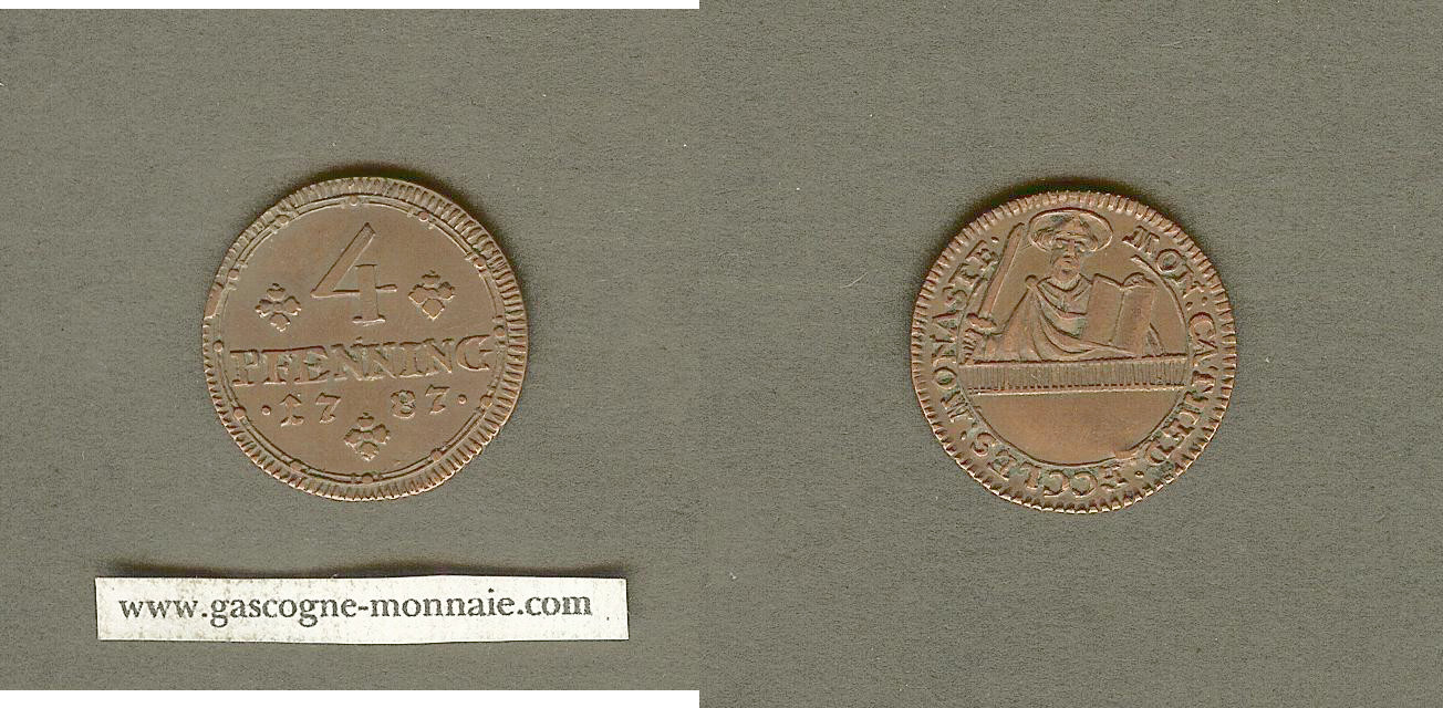 Germany Munster 4 pfennig 1787 AU
